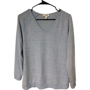 Haven Well Within Blue V Neck Sweater Size Small
